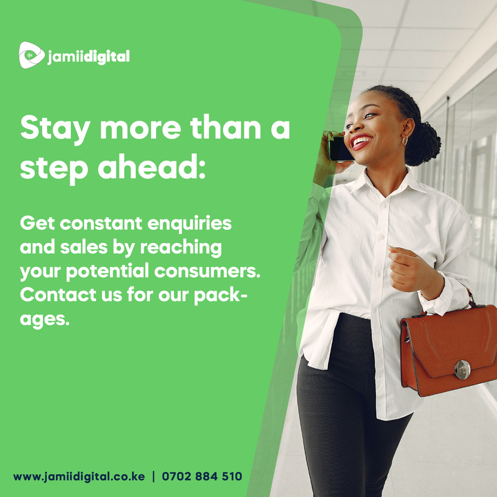 JamiiDigital's tweet photo. Lift your business to new heights with our digital marketing services, grow your brand by zeroing in on your target market. Talk to us on 0702884510 or E-mail: hello@jamiidigital.co.ke for a quote. #DigitalMarketing https://t.co/HFcomEHq8G