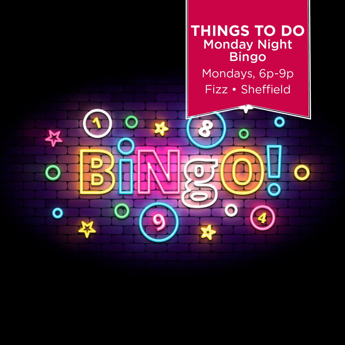 ColbertTourism's tweet photo. THINGS TO DO | Monday Night Bingo
Mondays, 6p
Fizz, Sheffield (4900 Hatch Blvd., Sheffield) https://t.co/kjYikNOySD