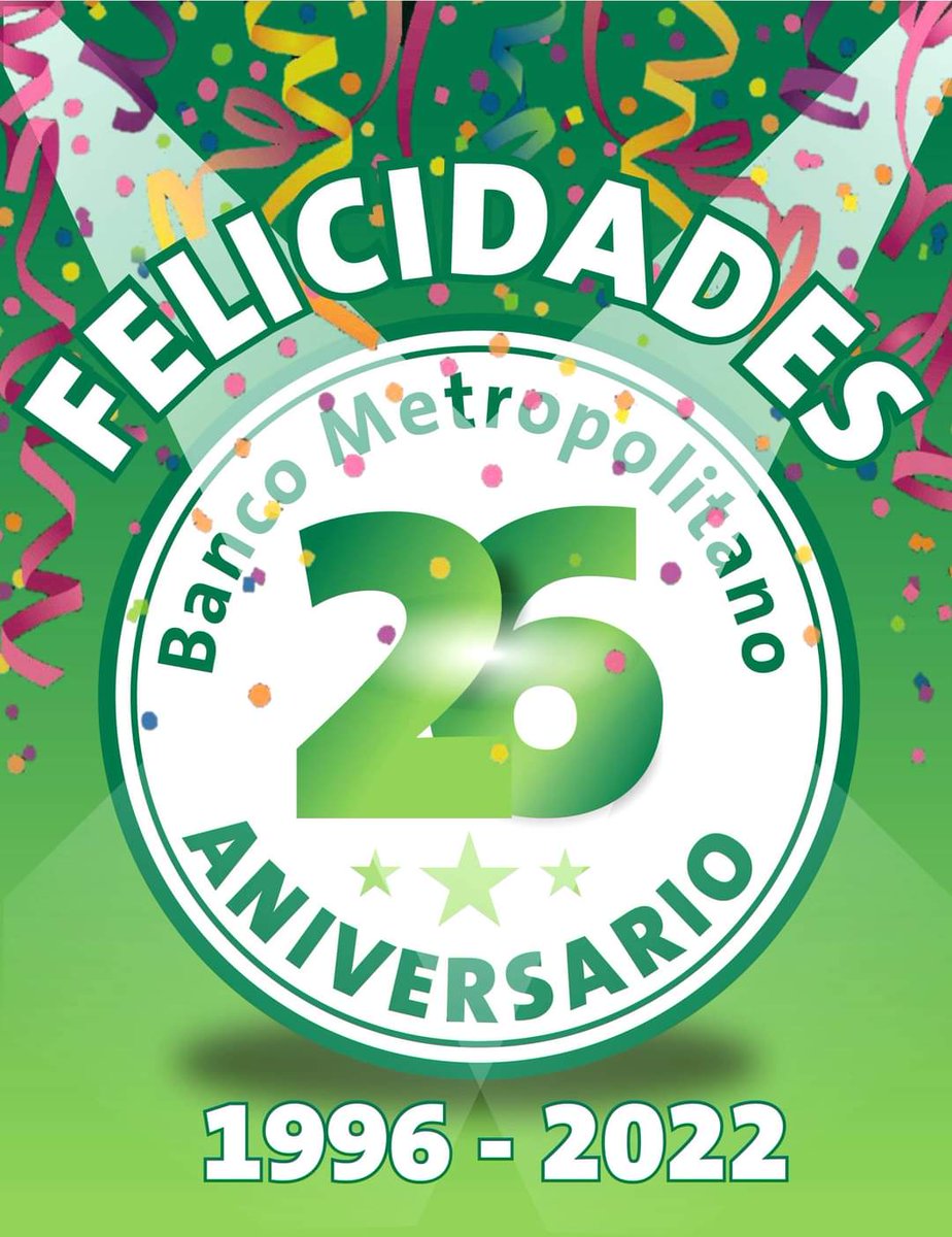 Felicitaciones de CADECA a todos los trabajadores del BANCO Metropolitano en su 26 Aniversario.<a href="/cadecaoficial/">CADECA Oficial</a> <a href="/BancoCentralCub/">Banco Central de Cuba</a>