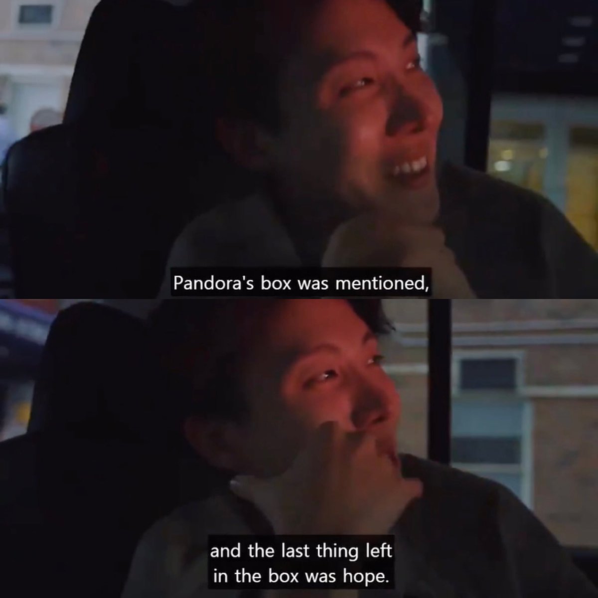 eternalhyyh's tweet photo. In case anyone's curious,

The story of Pandora's Box is that it was a forbidden box filled with all evils that was eventually opened by curiosity and the evils escaped to the world, destroying everything. But the last thing that remained in the box was HOPE, which made the + https://t.co/gAIj4lj0rl