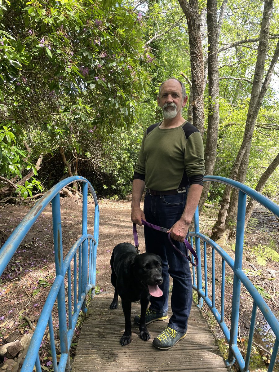 winstonthedug's tweet photo. Hi frens! What a day! Here’s a picture of me and my dad standing on a bridge he built years ago. We went for a walk with aunty Kim and Kola as well and we got #icecream #dogs #DogsofTwittter #meandmydad https://t.co/vl3NE9h3kM