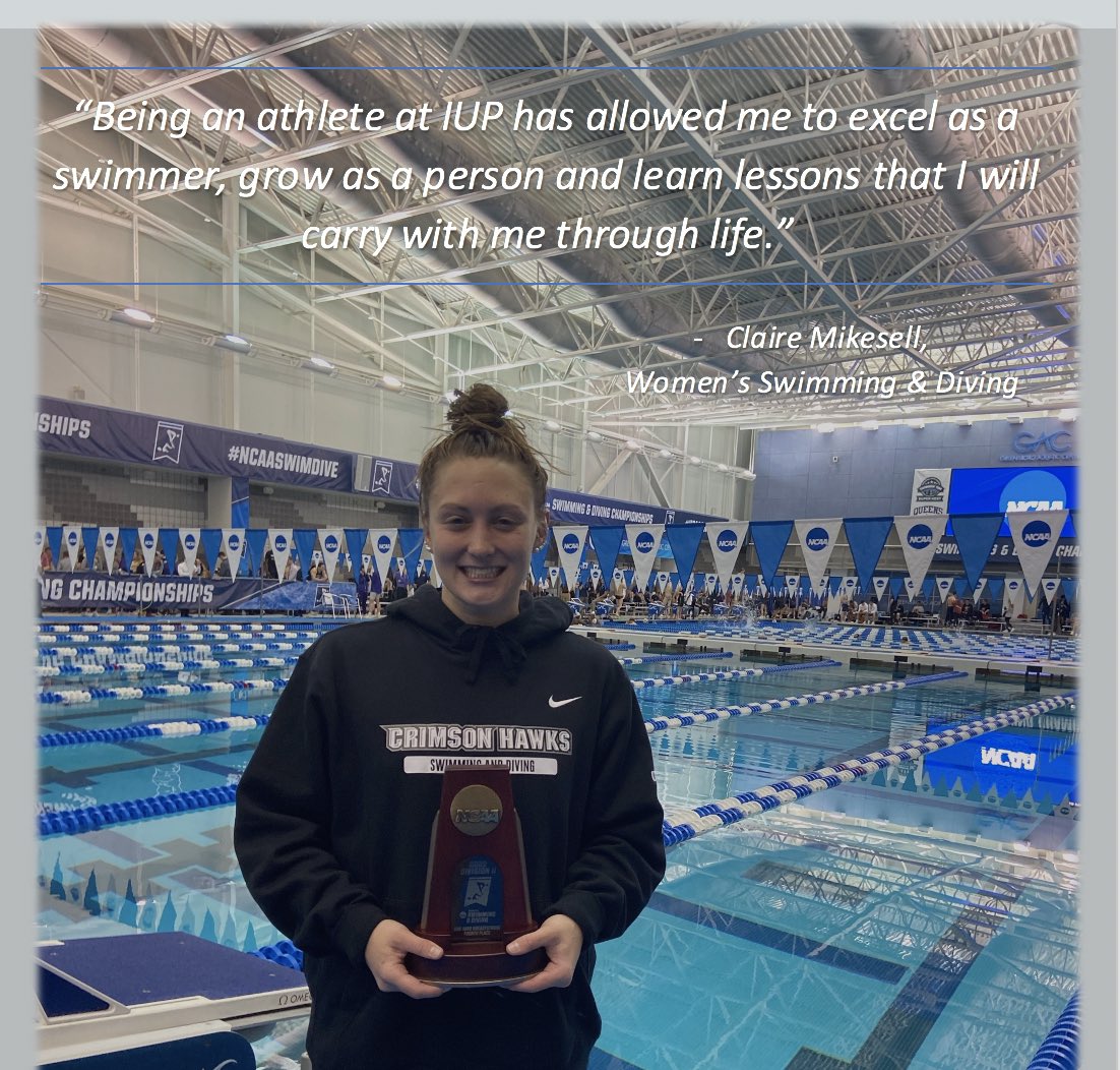 IUPSAAC1's tweet photo. Here what Senior &amp; Postseason performer of the year has to say about her experience as a female athlete at IUP https://t.co/Jh9f1DDw0R