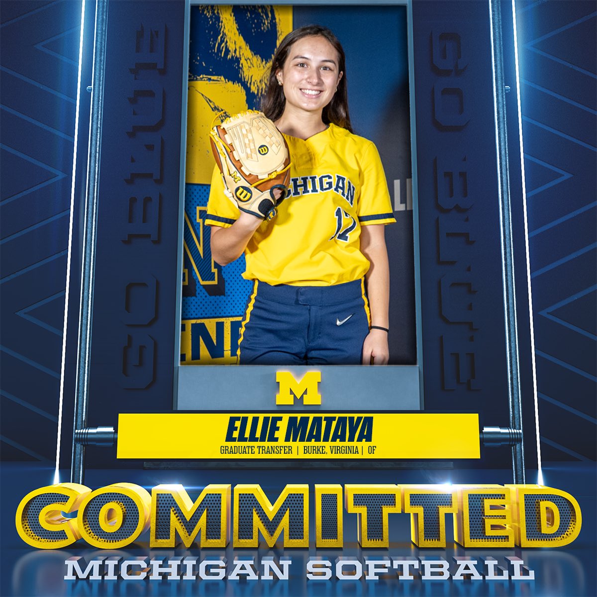 SO excited to announce my commitment to the University of Michigan! I will be pursuing my Masters degree and using my last year of eligibility. Thank you to those who’ve played a part, couldn’t have done it w/o you. Go Blue!〽️
