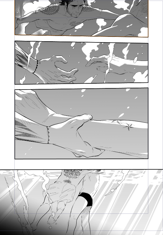 24.作画ビフォーアフターどこのネームにしようかな～って迷ったんだけど違いがわかりやすそうなハウトウキャッチアスターのトムアビちゃんで。私はネームそのまま下書き流用してます🖊 