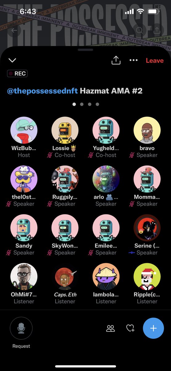 OhMyFrost_'s tweet photo. @ThePossessedNFT #posse 

Hazmats AMA #2 was a success. Mint day is almost here. Good luck for the upcoming week. Thank you @WizBubba for hosting the spaces🙏

Tags: @MummyBr @emileeprobz @CapsNFT @ycdjuduztc @AlesandrMrs @RunOnIt2 
@rosestephaniew @NadMithril @LilyOnpoint https://t.co/rdaD6hK2Ce