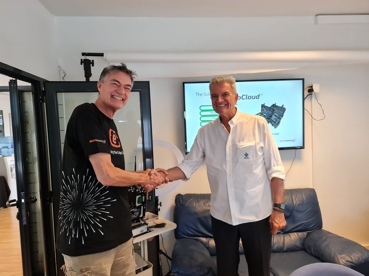 When our Executive Chairman and Silicon Valley legend Joe Costello meets with the Mobile Telecom Legend George Koronias we are not talking about a simple meeting but a meeting of Titans! 
Is something brewing? Only the future will tell..
#telcoindustry #telecomindustry #edgecloud