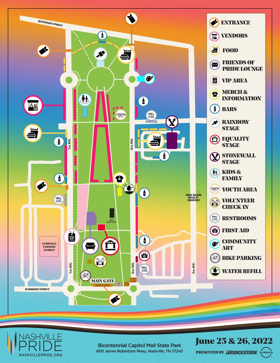 Nashville Pride Festival gates are open! 🌈