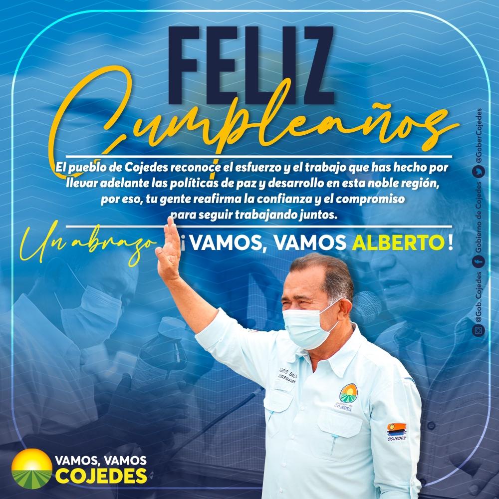 Felicitaciones para el Gobernador <a href="/albertogalindez/">Alberto Galindez</a> deseo que Dios le de abundantes bendiciones, sabiduría, lo siga guiando para hacer una buena gestión y llevar bienestar para todos los habitantes de nuestro estado #Cojedes. Lo estamos logrando! El bien siempre triunfa.