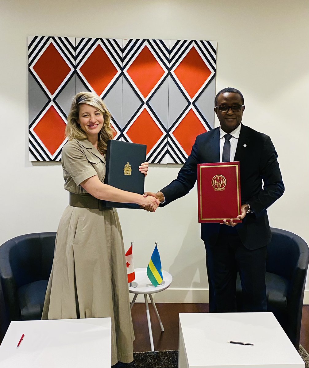 The signing of the Canada-Rwanda Air Transport Agreement will encourage tourism and even more business between our two countries. <a href="/Vbiruta/">Vincent Biruta</a>