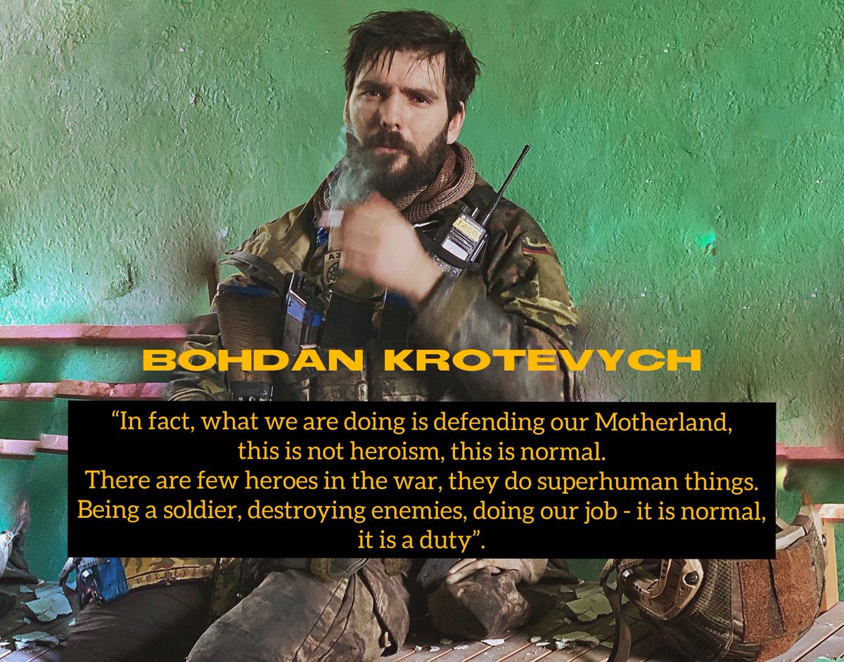 SmirnAna's tweet photo. — The words of the Azovstal Defender - Bohdan Krotevych. 🇺🇦❤️ #Mariupol #Ukraine @BohdanKrotevych #StandWithUkraine #RussiaUkraineWar #Azovstal #azovstaldefenders #AzovBattalion https://t.co/sOm5X9DSJo
