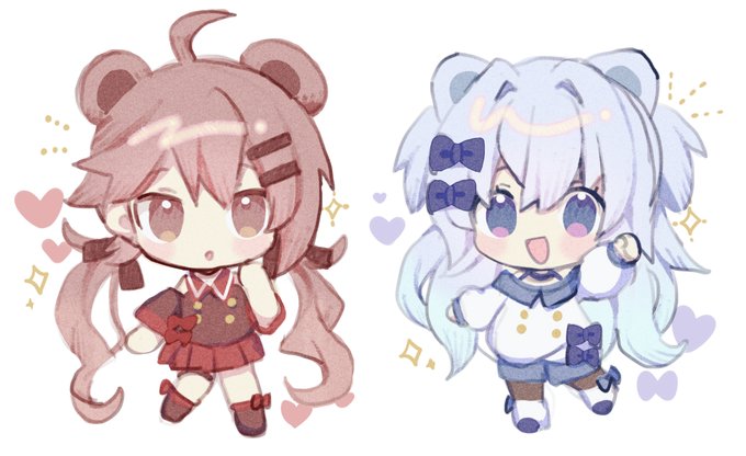 こむさんのクマチャン達がかわいすぎて…勝手にファンアート…🙏 