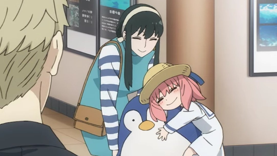 smol anya and big penguin