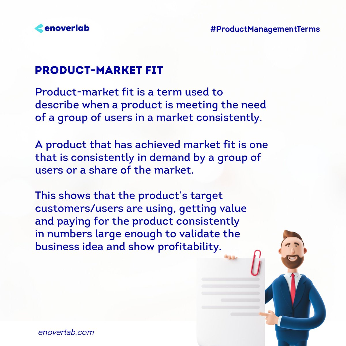 enoverlab's tweet photo. Until a product achieves market fit, we can not say that the future of the product is bright😂

Product market fit is how a PM will know that their product is needed and they can go on forward to invest more resources, time, money and energy into that product. https://t.co/BPbyIPz5dH