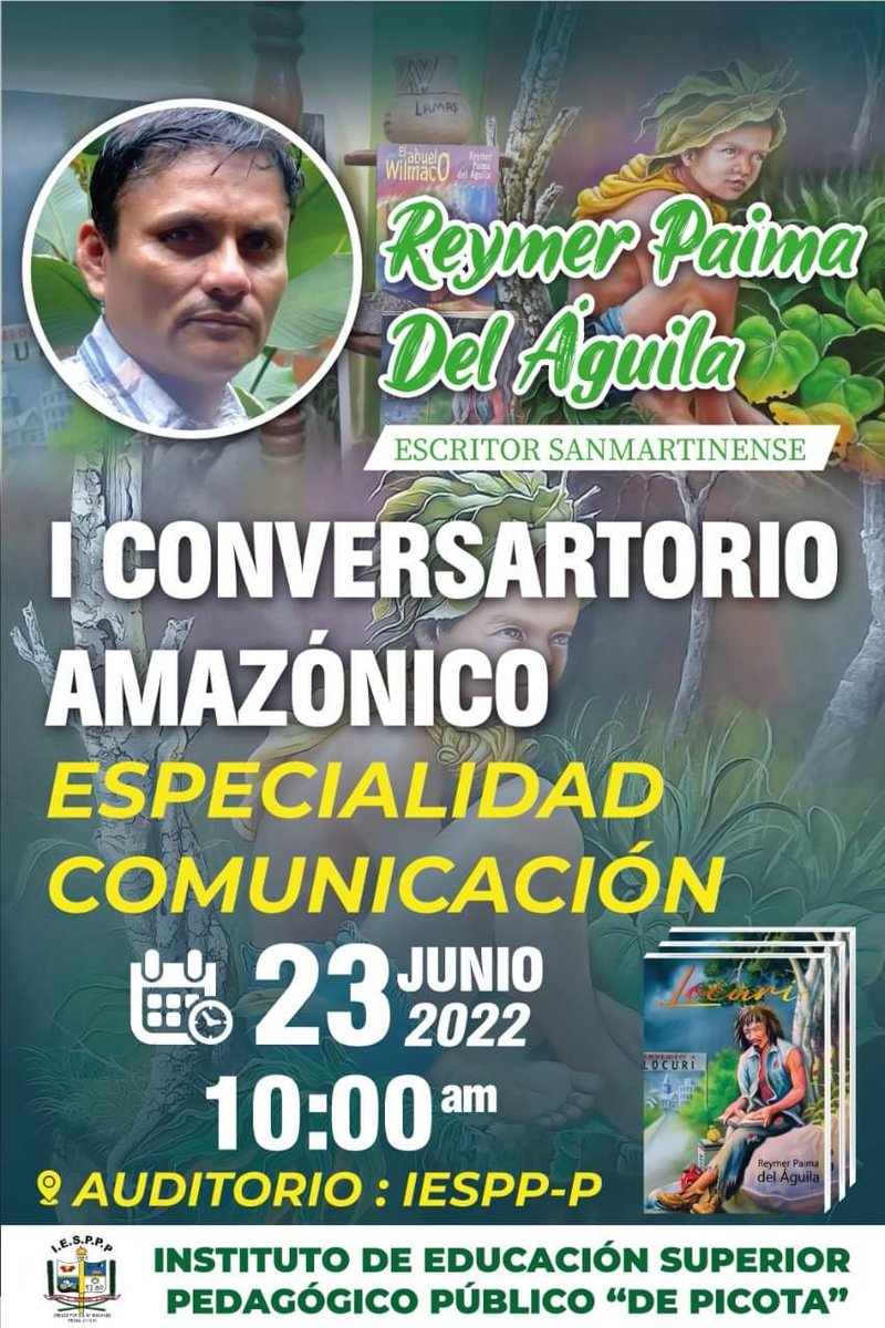 RedesLiteraria's tweet photo. Nuestro amigo Reymer Paima del Águila, miembro del Equipo Redes Literarias, haciendo tertulia literaria con los estudiantes de la especialidad de Comunicación del I.E.S.P.P de Picota. https://t.co/z7isCBtpBv