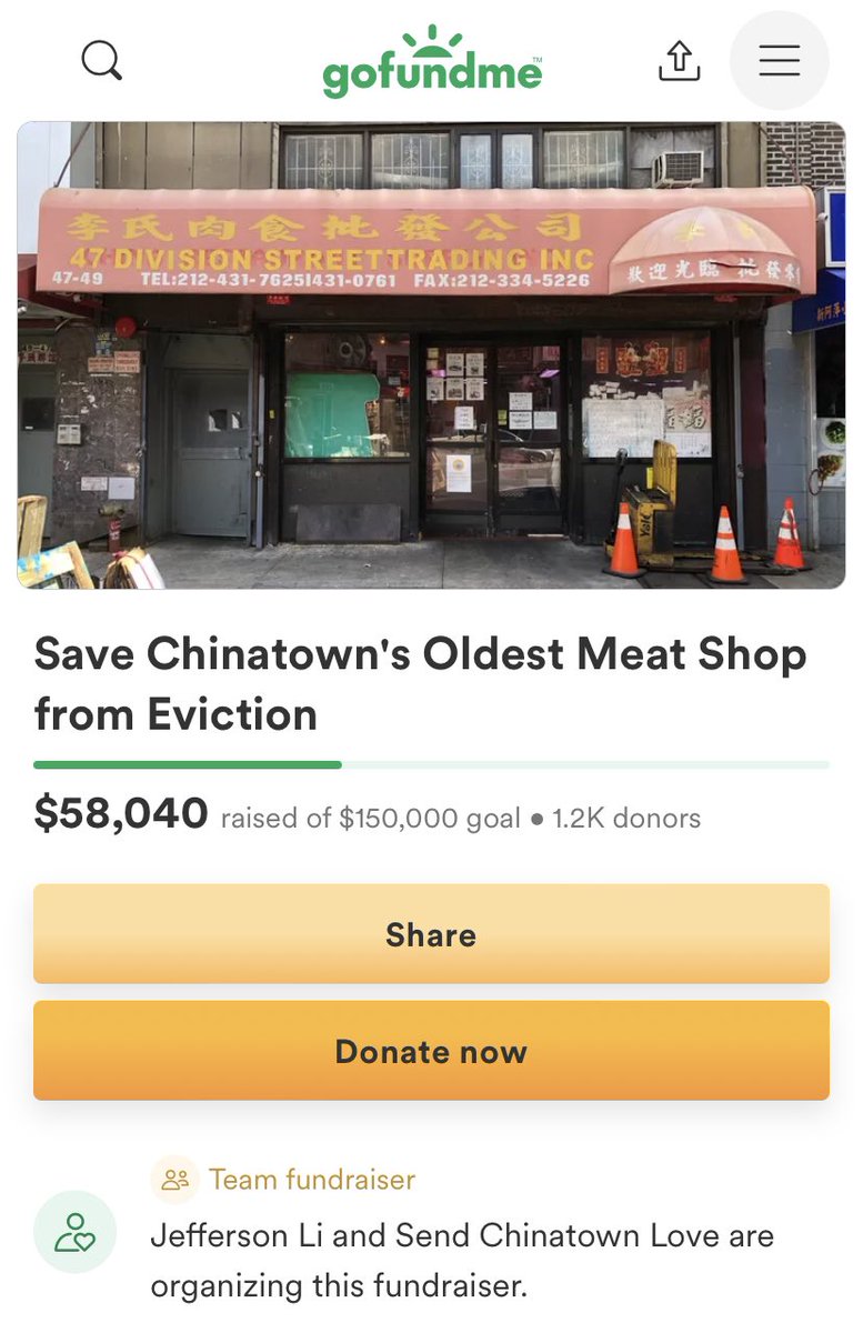 please consider donating to help save the oldest meat shop in chinatown nyc !!! (gfm link below)