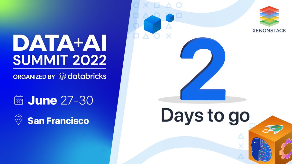 xenonstack's tweet photo. DATA+AI SUMMIT 2022, the global event for the data community, in just 2 days!!
We are excited to meet thousands of data teams and leaders in San Francisco at #DataAISummit
Meet us there on June 28
#XenonStack #Databricks https://t.co/N6m9J8bYXY