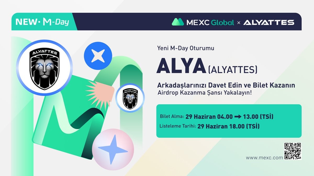 KriptoDark's tweet photo. #MEXC M-DAY ( bir nevi ön satis ) 
DURMUYOR 

50$ Değerinde #AlyaToken kazanma şanşi yakalamai için hemen KAYIT OL‼️ ‼️‼️

👇👇👇
 
https://t.co/fCBYnW7bvW https://t.co/lLO0Xf46Hw