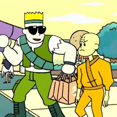 QueerCharOTD's tweet photo. The queer characters of today are Nick Army and Joff, from OK K.O.! Let's be heroes, they are mlm!! (Canon!) https://t.co/QaIH0HvpiK