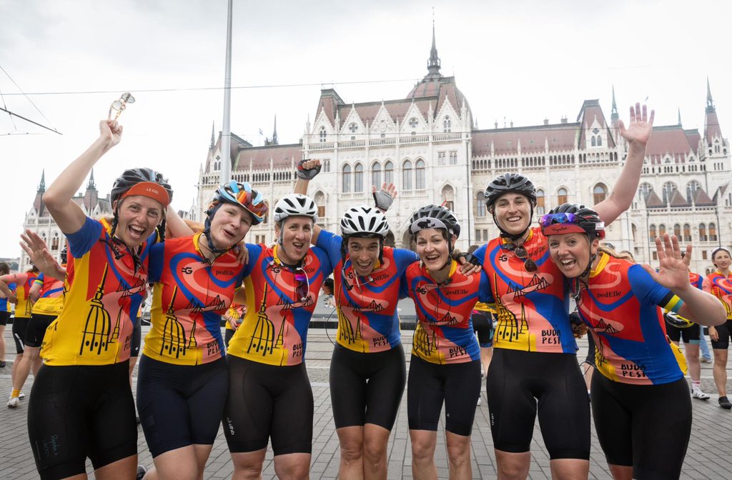 Club Peloton (@clubpeloton) on Twitter photo CONGRATULATIONS 🥳 🚴🏼♀️👏
The women of #pedElle have made it to Budapest!!
447km & 4136m of climbing over 3 very gruelling days. Amazing riding and amazing fundraising 💪💪💪
<a href="/AYUKViews/">Avison Young | UK</a> <a href="/knightfrank/">Knight Frank</a> @LGIM
<a href="/ForstersLLP/">Forsters LLP</a> @EGPropertyNews
DP9 & Karakusevic Carson Architects CONGRATULATIONS 🥳 🚴🏼♀️👏
The women of #pedElle have made it to Budapest!!
447km & 4136m of climbing over 3 very gruelling days. Amazing riding and amazing fundraising 💪💪💪
<a href="/AYUKViews/">Avison Young | UK</a> <a href="/knightfrank/">Knight Frank</a> @LGIM
<a href="/ForstersLLP/">Forsters LLP</a> @EGPropertyNews
DP9 & Karakusevic Carson Architects