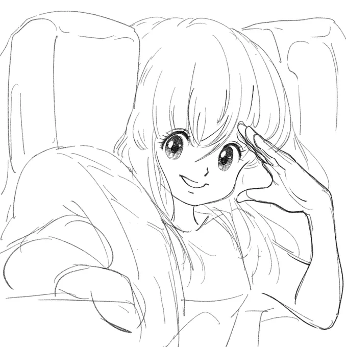 自然に描くとこういう感じになるんですね 
昔っぽい絵柄とも言えますが好きなバランスにしないと結局は先へ進めませんので 