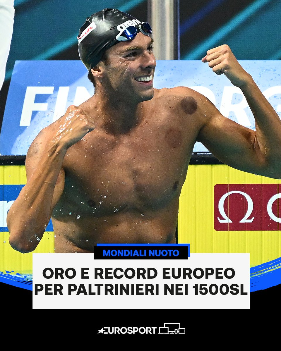 Eurosport_IT's tweet photo. GREEEEEG D’OROOOOO!! 🥇💙

Che gara incredibile!!! Per un super Gregorio Paltrinieri arrivano l’oro e il record europeo nei 1500 stile libero 🤩🇮🇹🏊‍♂️

#FINABudapest2022 | #Budapest2022 | #Nuoto https://t.co/zVxVd4eibJ