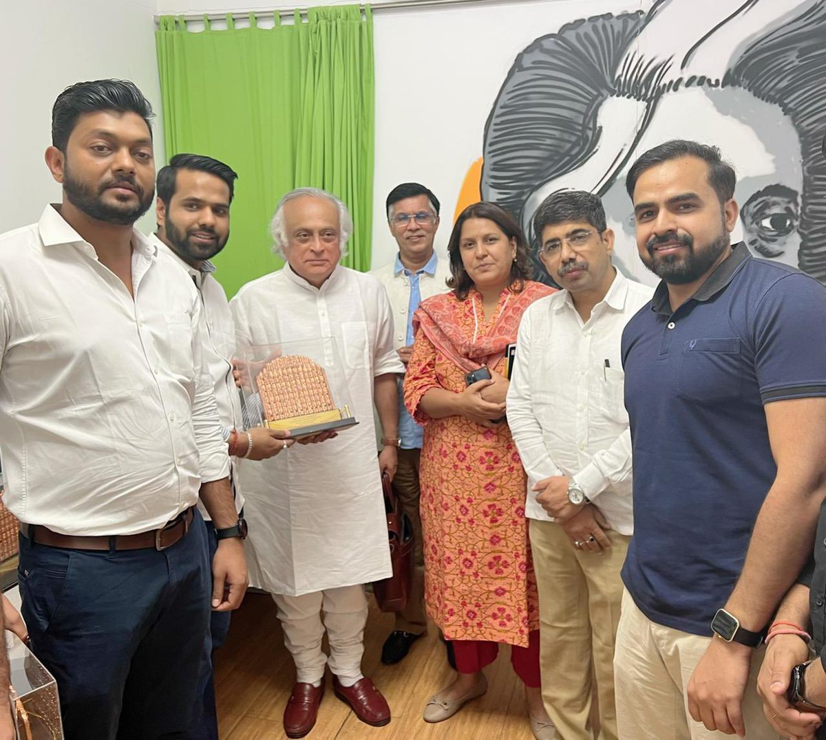 SupriyaShrinate's tweet photo. Took formal charge as Chairperson Social Media and Digital Platforms today. Excited to work with the wonderful team to strengthen our narrative and defend the values of India and her people. Travel delayed assuming responsibility but can’t wait to get started. The game is on! https://t.co/cXXdhBrXyG