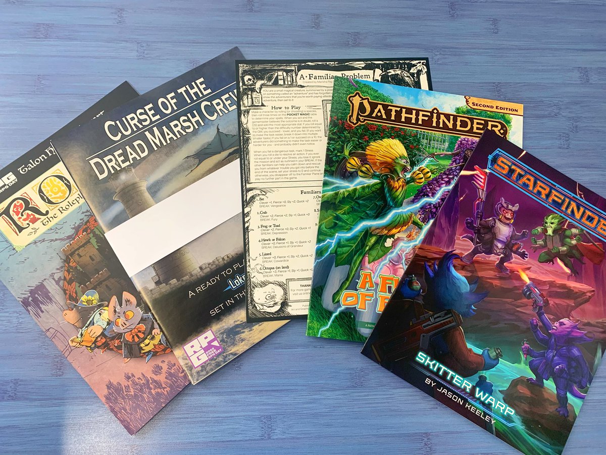 MatAndBoard's tweet photo. Today is @FreeRPGDay - Go support your local game store - they are the heartbeat of the gaming community. Thanks Slice &amp; Dice Pizzeria in ABQ for the events and goodies! #SupportLocal #FreeRPGDay2022 https://t.co/2nY9auS0DL
