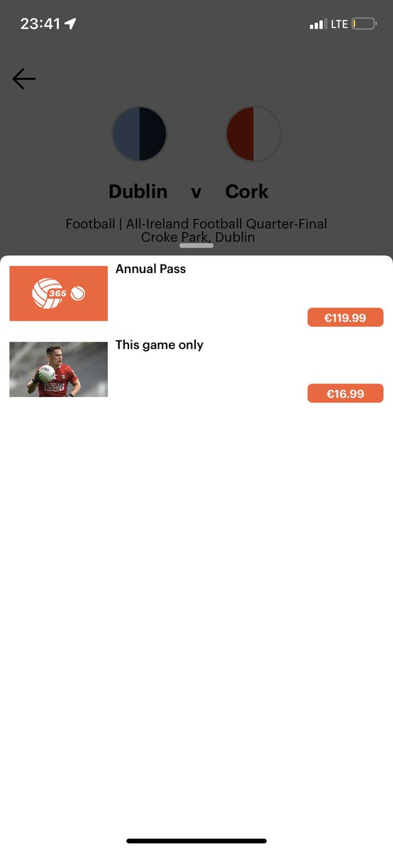 eoinryan95's tweet photo. @GAAGO €17 for one game. Ye taking the piss? https://t.co/OuvduPzYxc