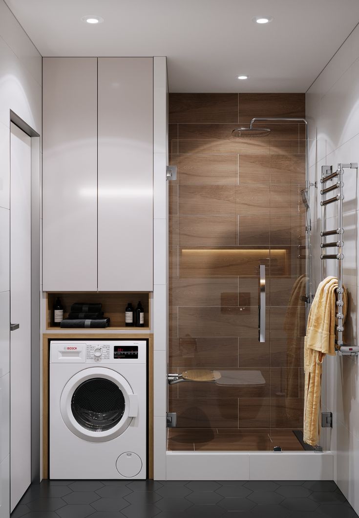 architeco1's tweet photo. تصاميم لركن الغسيل (غسالة + ارفف المنظفات + المكنسة الكهربائية + المكوى)
داخل الحمام. https://t.co/2Y4Vp3CHMo