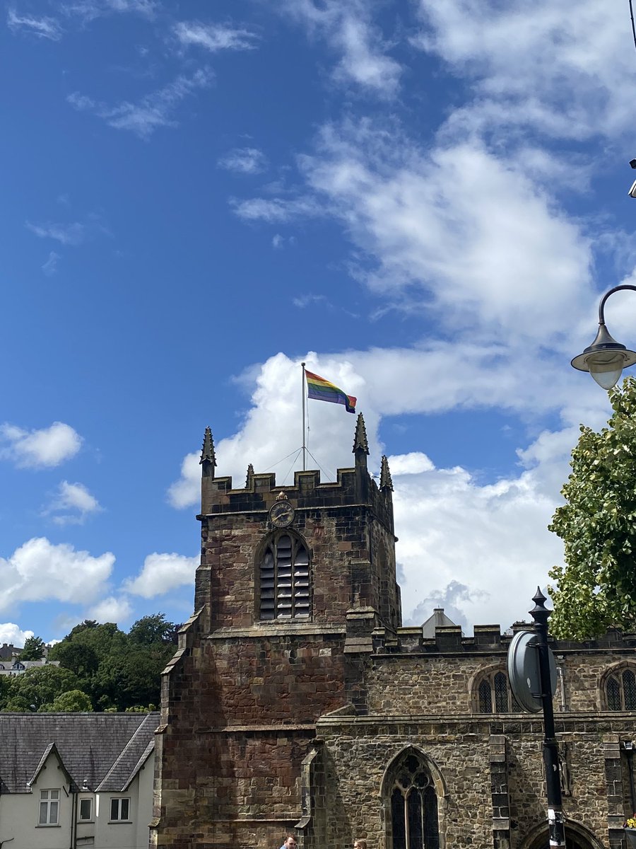 hannahblythyn's tweet photo. Fab to join a great crowd as @NorthWalesPride returned to Bangor today.

I know from personal experience the difference Pride in communities across the country make and today was a special one for me as my lovely mum joined me on her first Pride march. 🏳️‍🌈🏳️‍⚧️

#NorthWalesPride https://t.co/NjI28jb4ai