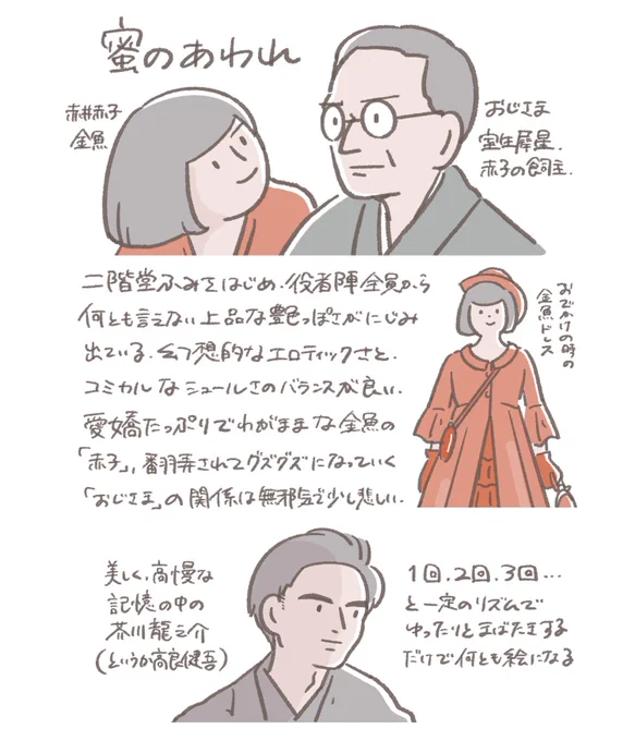 『蜜のあわれ』2016年

#100日100枚映画イラスト 
#カルチャー自由研究 