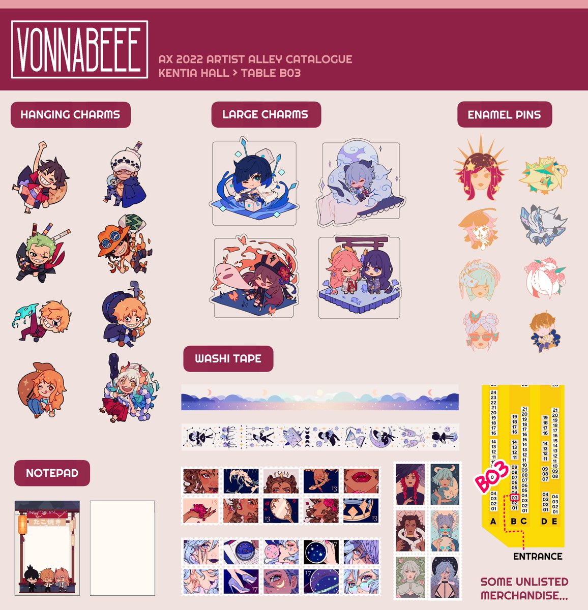 A quick catalog i tossed together for AX 2022 this year... Come by and visit at B03!! #AX2022ArtistAlley