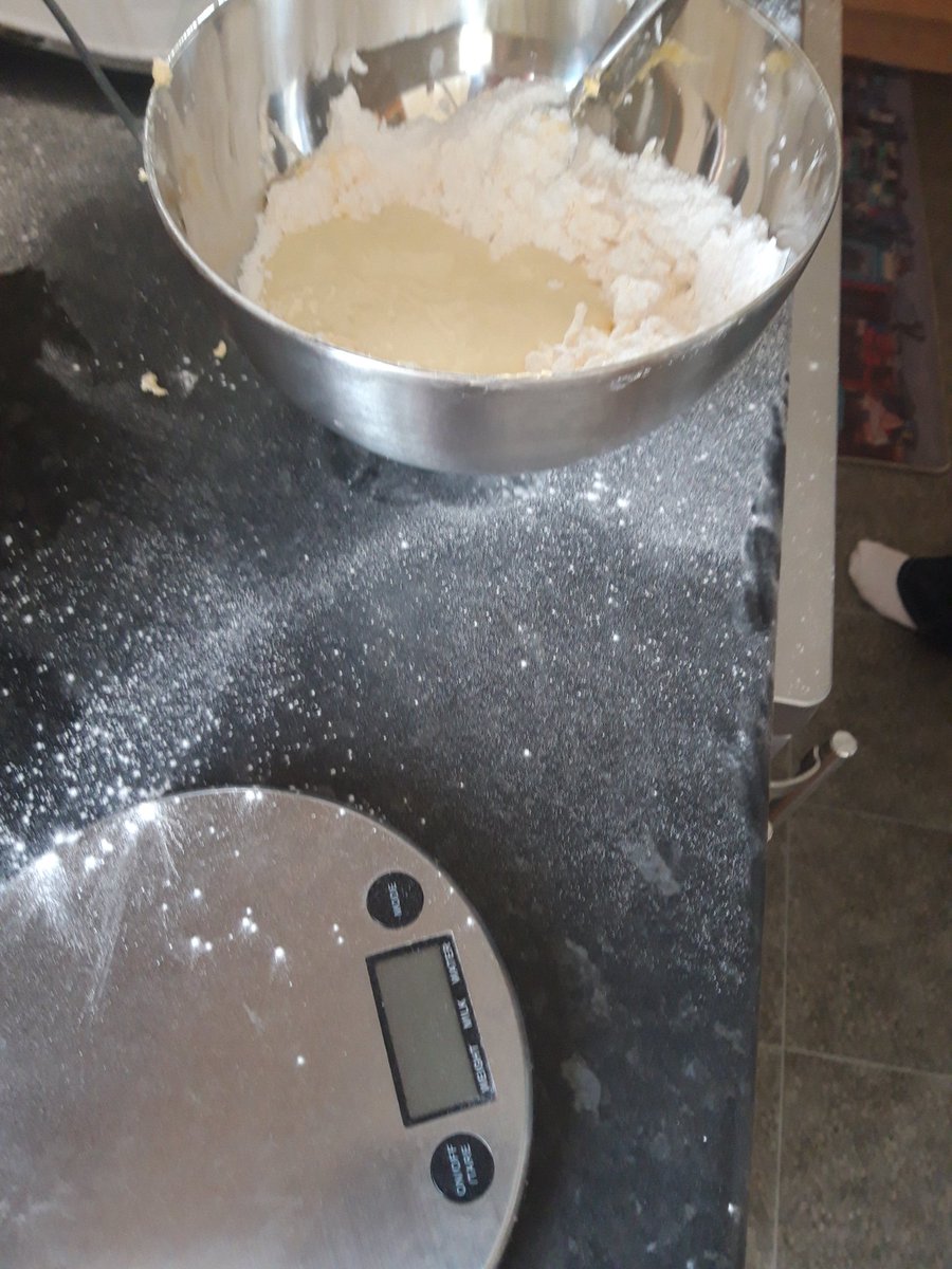 louisejenkinsIM's tweet photo. Oh dear. Supposedly supervising my lovely 16 year old stepdaughter baking in the kitchen. Got the wrong setting on the electric whisk. There is a layer of icing sugar literally hanging in the air and my hair is pure white. ๐คฃ๐คฃ #kitchencarnage https://t.co/iZZGUhH3ve