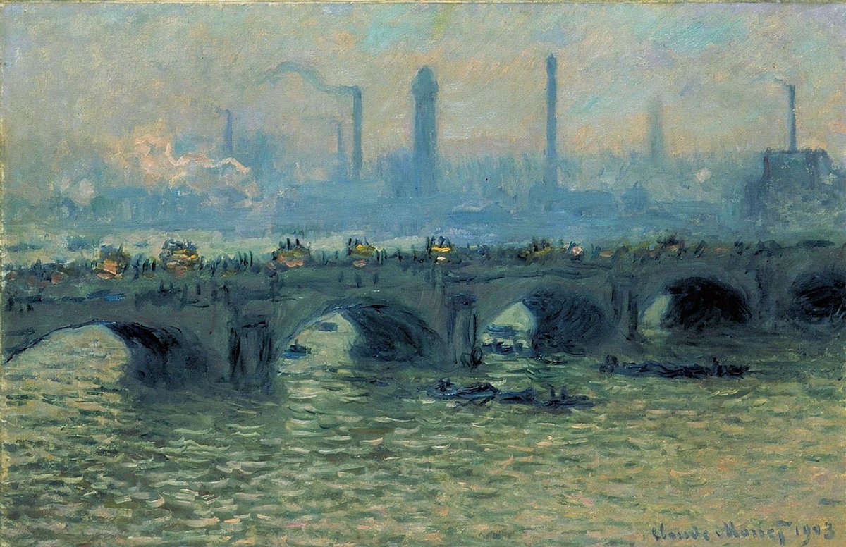 Puente de Waterloo, clima gris, 1903, Jean Claude Monet
