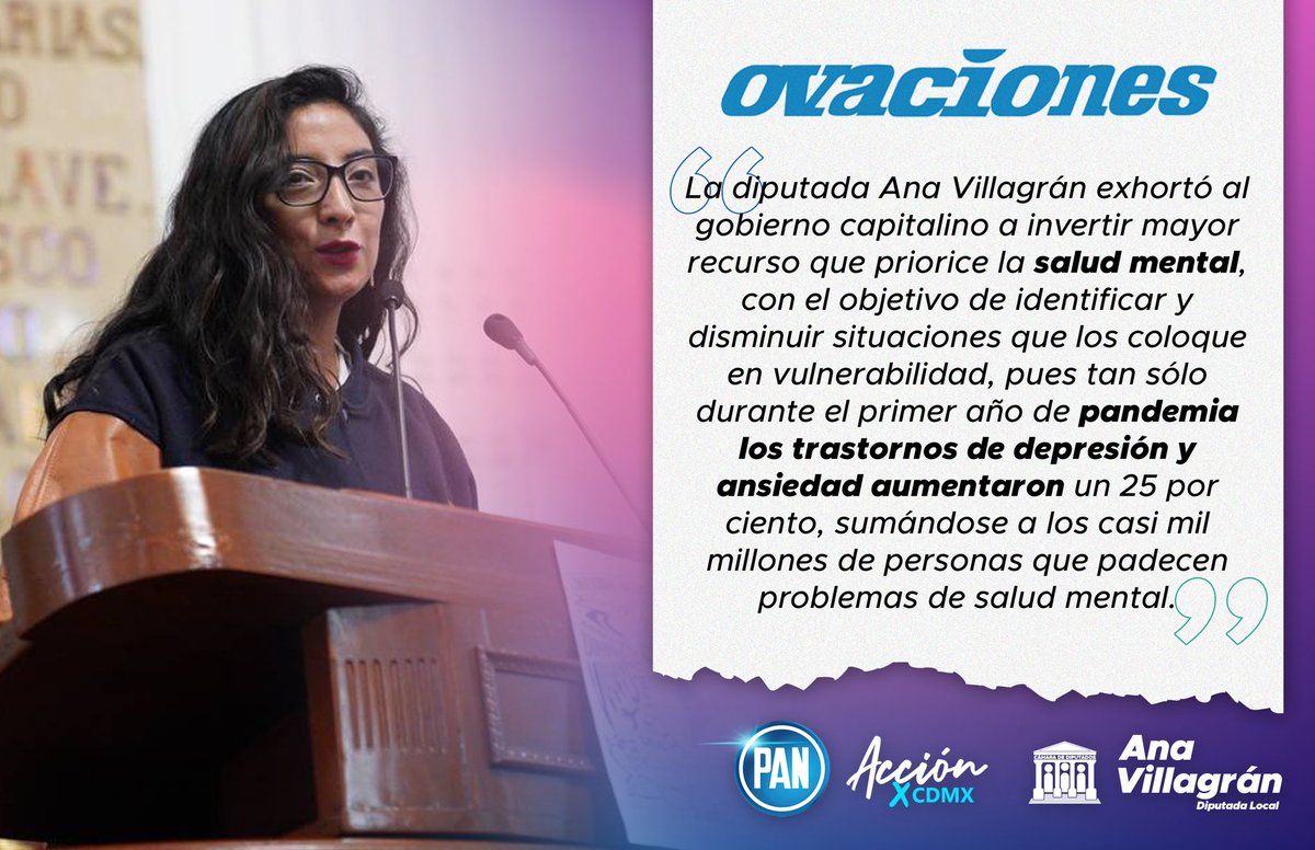 AnaJVillagran's tweet photo. “Tras suicidio de joven en CU, piden diputados más recursos para salud mental”
Acá te comparto la nota completa para @ovaciones 🗞📰
#DiputadaVillagrán
#saludmental
👩🏻⚕️🧠
@GPPANCDMX @ricardorubiot
https://t.co/eqP4hcozAa https://t.co/Ke60xAr7fk