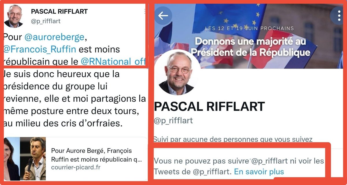 Boudil1Said's tweet photo. Non content de la critique #PascalRifflart notre Français de souche décomplexé local, nous explique que Lepen est plus républicaine que @Francois_Ruffin !
Il me bloque sur Twitter, y a pas a dire ce type qui soutien Macron est né apres la honte !
#Nupes https://t.co/UwdE1dNHP1