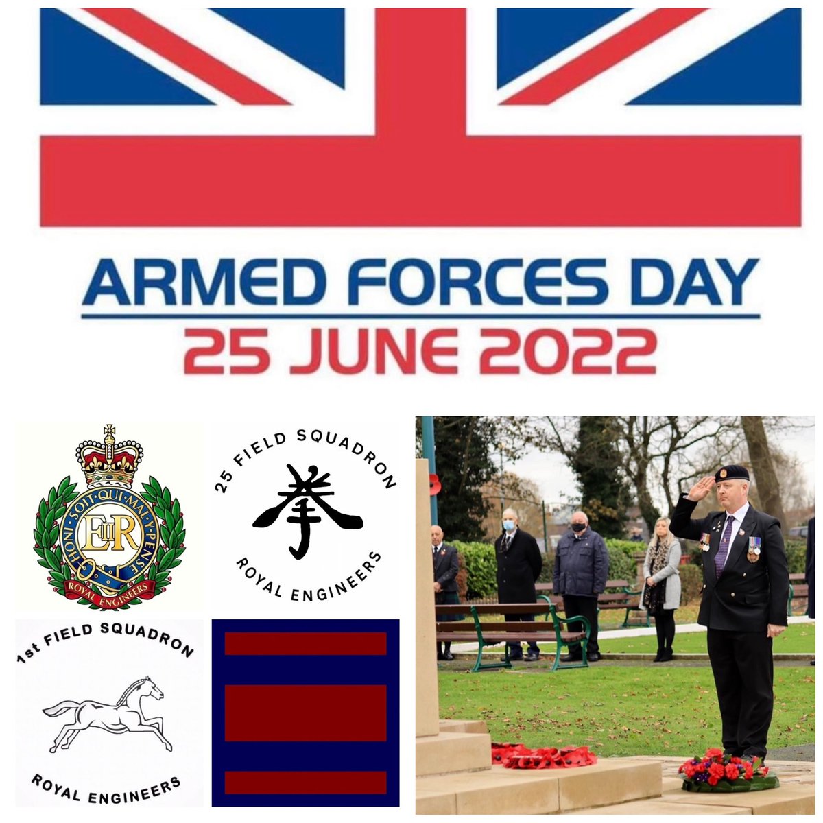 MattHellen's tweet photo. Happy Armed Forces Day, I had the honour of serving this great nation. Through the good and bad I made friends for life. 🇬🇧🏴 #ArmedForcesDay2022 #GSTQ #Sappers #RoyalEngineers #WWRT https://t.co/lgD1pEXhyf