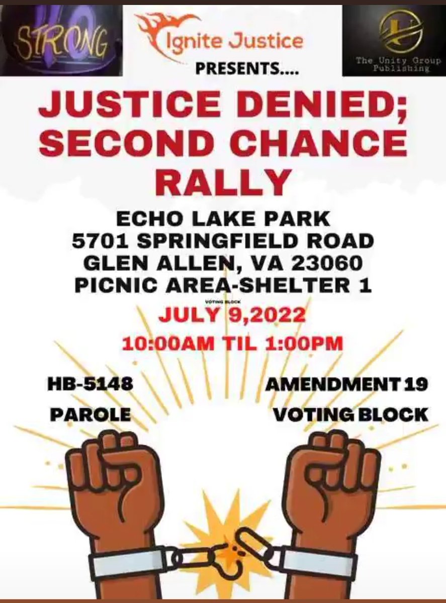 Michell87520198's tweet photo. Go & Support #IgniteJustice if you can! Our loved ones need to know we're supporting them since @GovernorVA
& @WinsomeSears aren't staying true to their word! #SecondChanceRally #JusticeDenied
#HB5148 #Amendment19 https://t.co/7N7Ws4VrdJ