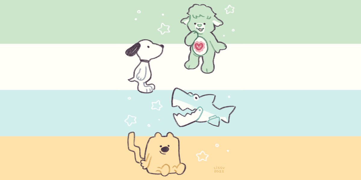wclfvee's tweet photo. as requested here are some more cartoon character pride flags !!! 

featuring the bi, trans, unlabelled and lesbian flags <3

#Pride2022 #PrideMonth  #HappyPride https://t.co/10OZYPAL5q