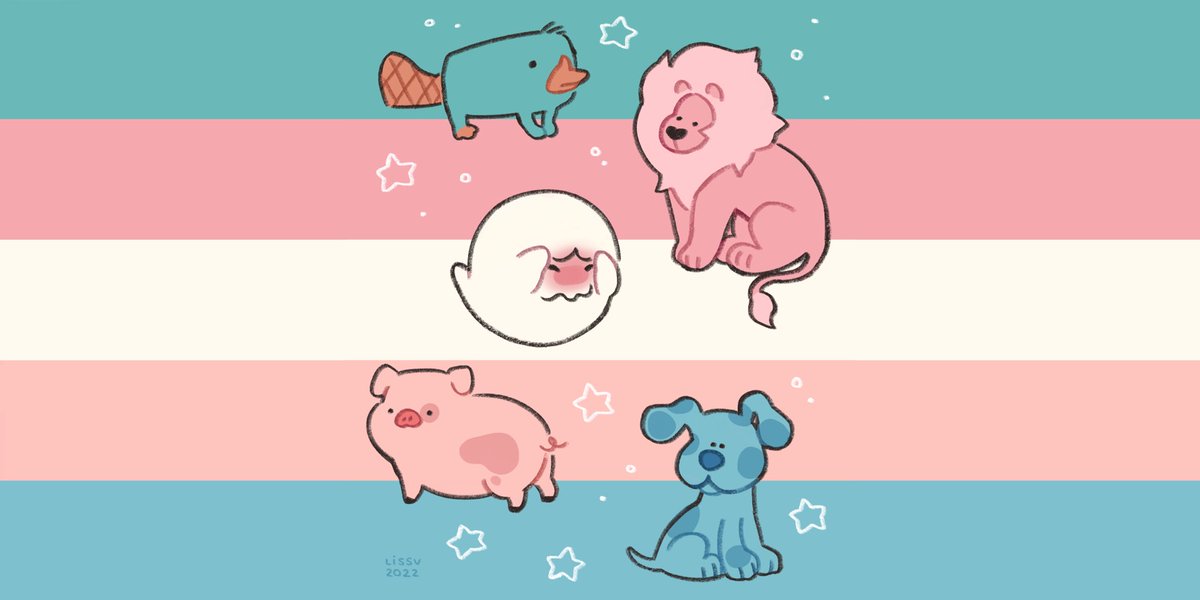 wclfvee's tweet photo. as requested here are some more cartoon character pride flags !!! 

featuring the bi, trans, unlabelled and lesbian flags <3

#Pride2022 #PrideMonth  #HappyPride https://t.co/10OZYPAL5q