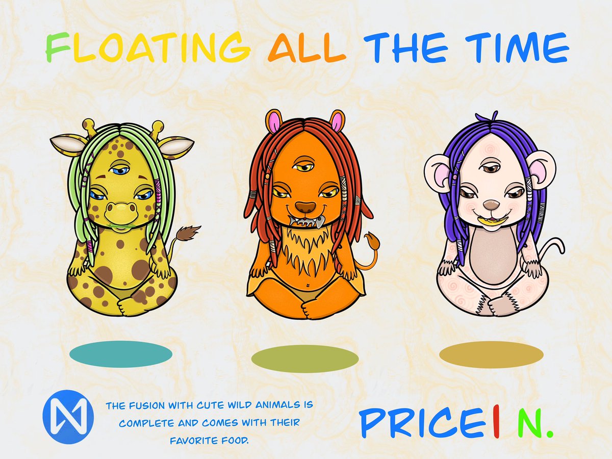 🧬New drop 🧬

The fusion with cute wild animals is complete and comes with their favorite food 🍌🦴🥬

🦁Lion Jah #064 paras.id/token/x.paras.…

🦒Giraffe Jah #065 paras.id/token/x.paras.…

🐒Monkey Jah #066 paras.id/token/x.paras.…

Welcome to the land of floating all the time. ☮️