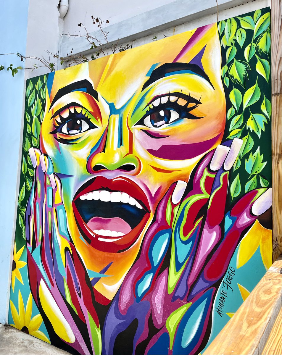 SashaEats's tweet photo. Happy #StreetArtSaturday from Hamilton, Bermuda 🇧🇲 

#StreetArt #PublicArt #Bermuda #art #SashaInBermuda #travel https://t.co/678ik3tdab