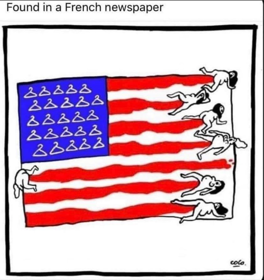 HillbillyHighl1's tweet photo. This is from a French newspaper... the world is watching. In horror... https://t.co/atY9DlqCNd