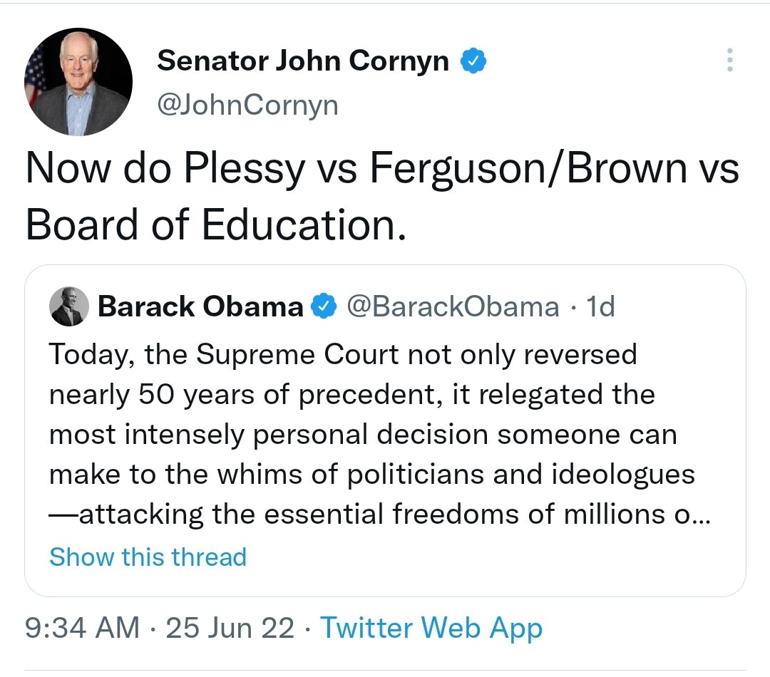 ReecieColbert's tweet photo. The Klan hoods are coming off. I want everyone who thinks we are being hysterical by saying that Republicans want to entrench ⚪️ supremacist minority rule to look at this shit John Klan Cornyn tweeted. They must be voted out every time they come up for election. https://t.co/EGfzpSOSzM