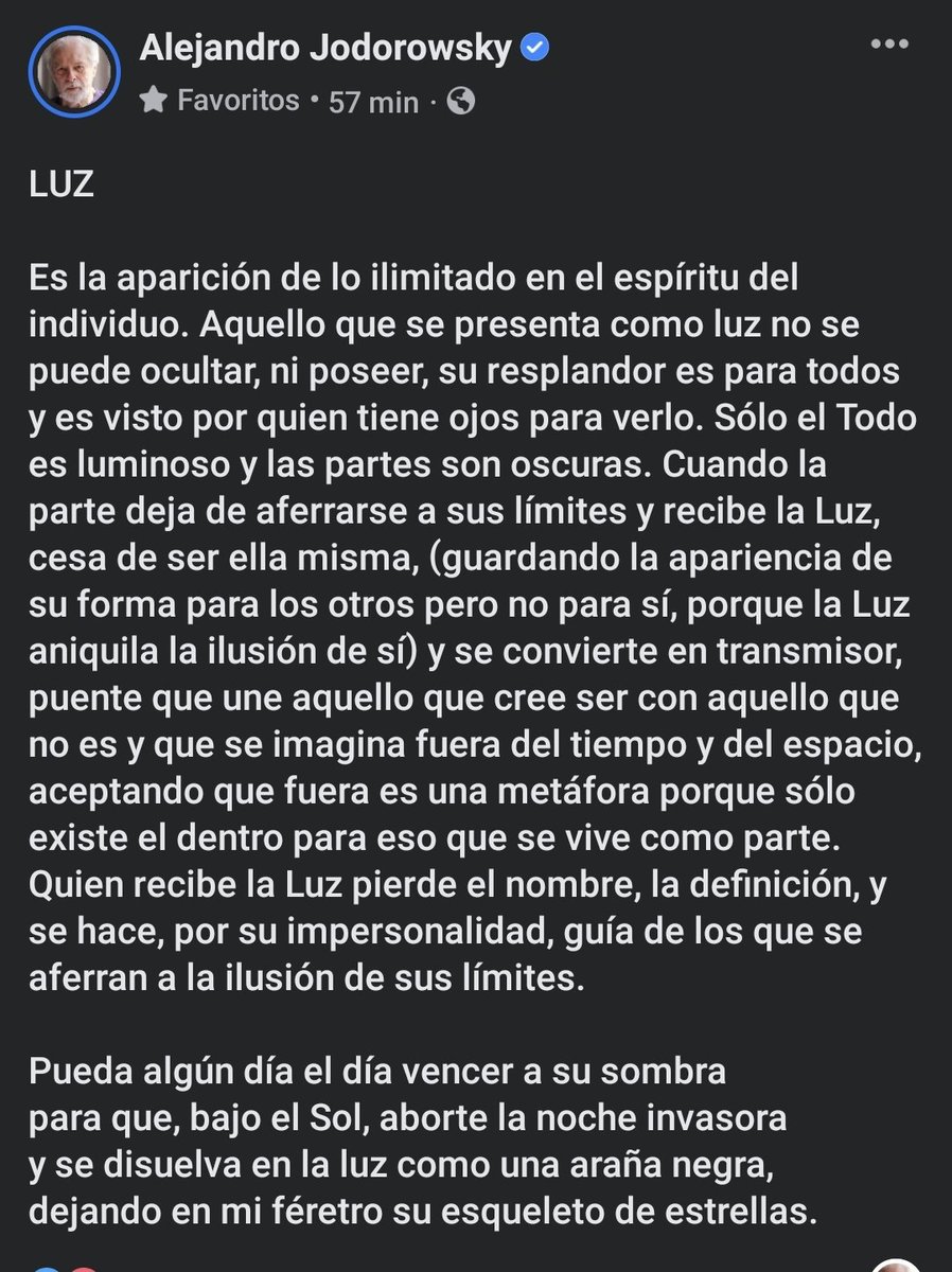 alejodorowsky's tweet photo. LUZ https://t.co/zWmVaGanqk