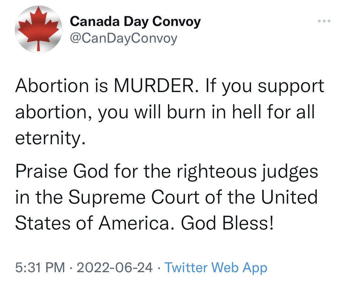 Your regular reminder that the convoy has never been about freedom.