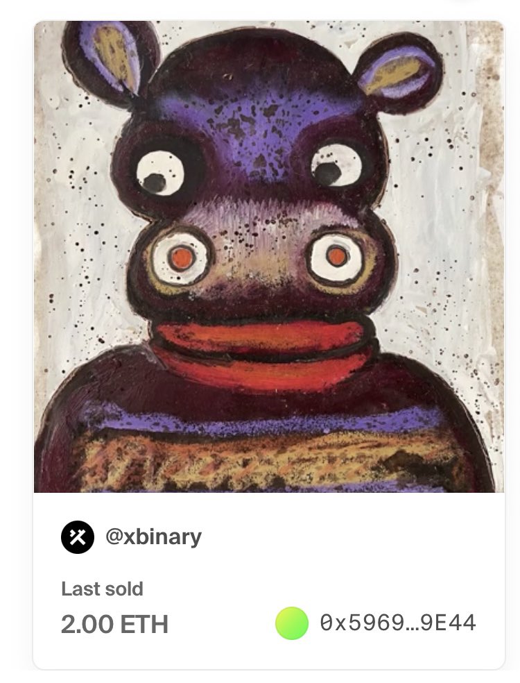 xbinarycom's tweet photo. 🚨🚨🚨The 1st NFT from the ‘HEROES’ series by Kris Ruhs sold in less than 2 hours @foundation marketplace ! 🎉🎉🎉 Stay tuned - next drop coming 🔜
#xbinary #foundation #heroes #hero #krisruhs #fondazionesozzani #art #nft #cryptoart #foundationapp #animation #illustration #music https://t.co/6oSqxkJ30q