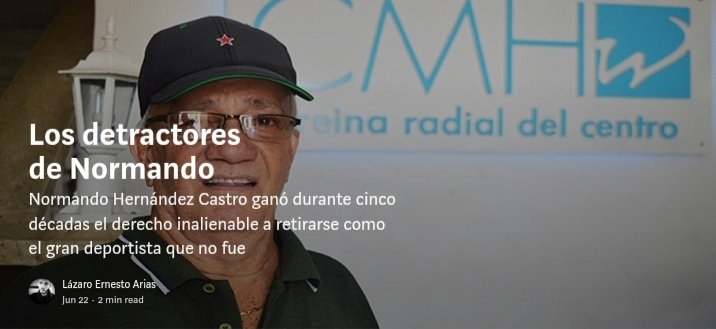 🎙⚾️ LOS DETRACTORES DE NORMANDO

Normando Hernández ganó durante 5 décadas el derecho inalienable de retirarse como el gran deportista que no fue

cutt.ly/OKTaXC8

Desde ayer, Normando Hernández es Hijo Ilustre de la Ciudad de Remedios...

<a href="/Entiempomuerto1/">Tiempo Muerto 🏆🇨🇺</a> 
#Remedios507