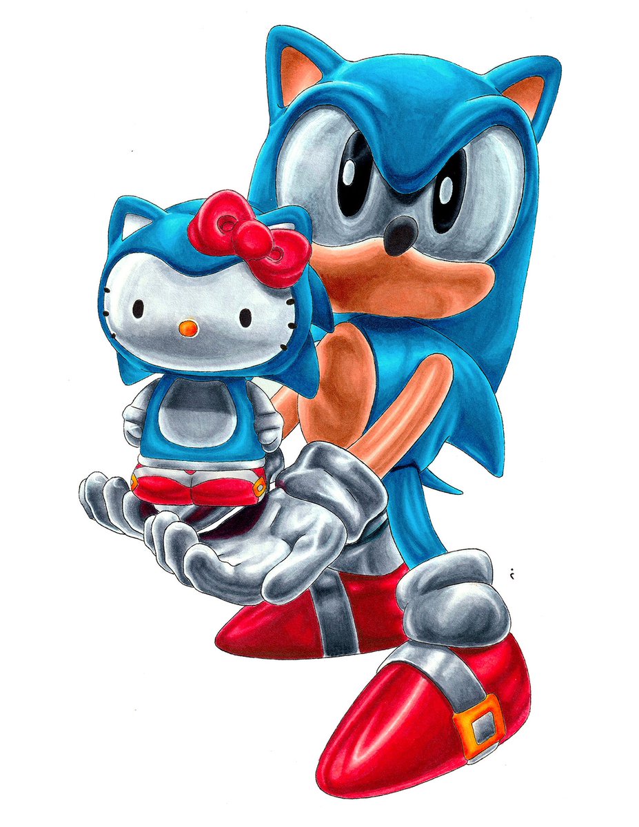 itcanonlyget's tweet photo. Sonic and a friend, in honor of Sonic’s debut (June 23, 1991) 🦔💙 https://t.co/mbHgdA2abI