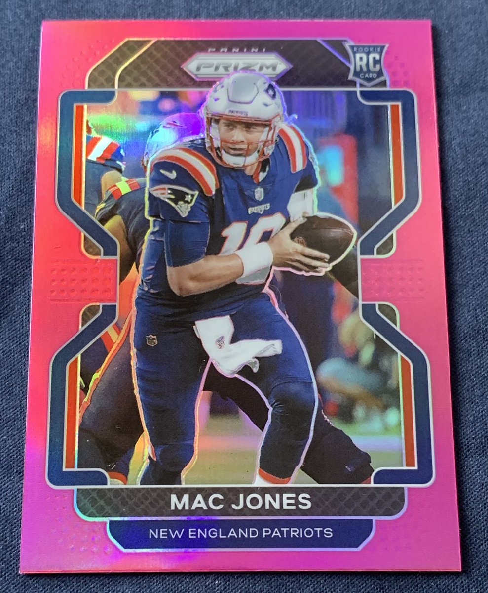 EAllenCards's tweet photo. 2021 Prizm Pink Mac Jones RC FS, $160 shipped https://t.co/okIkYx4TSi